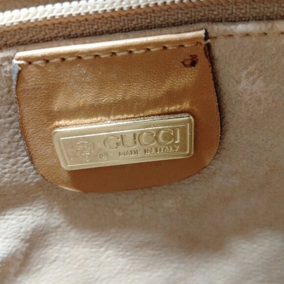 252250BX (L3) Gucci Hand Bag Brown PVC - Picture 7 of 9